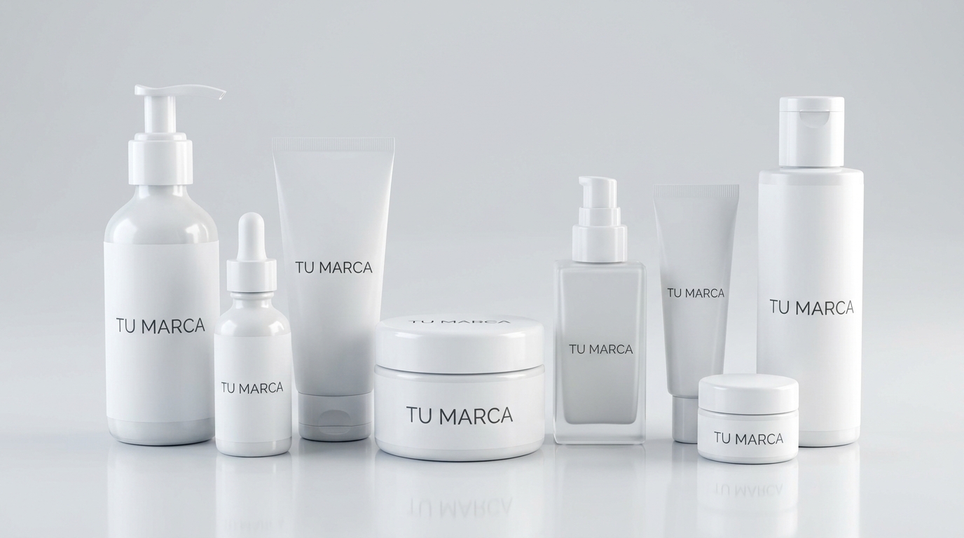 Mockup de envases cosméticos para marca privada